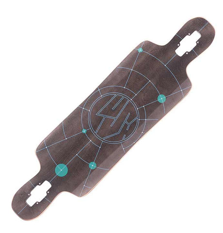 Lush Freebyrd Lo-Pro Woodgrain Drop Through Longboard Deck