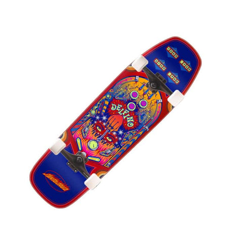 Santa Cruz Delfino Pinball Pro 9.14" Shaped Skateboard